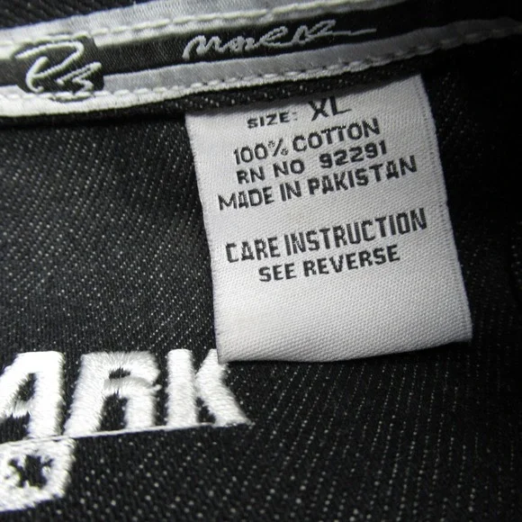 Vintage PJ Mark Raw Denim Jacket Men XL Trucker Pockets Button Up Dead Stock NEW